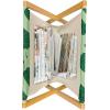Ambesonne Romantic Magazine and Book Holder, Wild Cats Passion Theme Lovers Valentine’s Rose Petals Arrows Eros, Floor Rack Decor for Interior of Home & Office, 22″ x 19″, Vermilion Pale Grey(Pale Green Fern Green)
