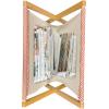Ambesonne Romantic Magazine and Book Holder, Wild Cats Passion Theme Lovers Valentine’s Rose Petals Arrows Eros, Floor Rack Decor for Interior of Home & Office, 22″ x 19″, Vermilion Pale Grey(Burnt Orange and White)