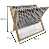Ambesonne Romantic Magazine and Book Holder, Wild Cats Passion Theme Lovers Valentine’s Rose Petals Arrows Eros, Floor Rack Decor for Interior of Home & Office, 22″ x 19″, Vermilion Pale Grey(Black Off White)