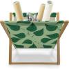 Ambesonne Romantic Magazine and Book Holder, Wild Cats Passion Theme Lovers Valentine’s Rose Petals Arrows Eros, Floor Rack Decor for Interior of Home & Office, 22″ x 19″, Vermilion Pale Grey(Pale Green Fern Green)