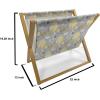 Ambesonne Rose Magazine and Book Holder, Shades of Pink Gentle Seasonal Flora Romance Love Theme Valentine’s Day Inspired Design, Floor Rack Decor for Interior of Home & Office, 22″ x 19″, Pink(Pale Yellow Pale Grey)