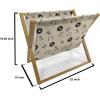 Ambesonne Rose Magazine and Book Holder, Shades of Pink Gentle Seasonal Flora Romance Love Theme Valentine’s Day Inspired Design, Floor Rack Decor for Interior of Home & Office, 22″ x 19″, Pink(Cream Black)