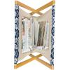 Ambesonne Rose Magazine and Book Holder, Shades of Pink Gentle Seasonal Flora Romance Love Theme Valentine’s Day Inspired Design, Floor Rack Decor for Interior of Home & Office, 22″ x 19″, Pink(Dark Petrol Blue White)
