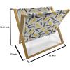 Ambesonne Rose Magazine and Book Holder, Shades of Pink Gentle Seasonal Flora Romance Love Theme Valentine’s Day Inspired Design, Floor Rack Decor for Interior of Home & Office, 22″ x 19″, Pink(Grey Yellow)