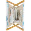 Ambesonne Rose Magazine and Book Holder, Shades of Pink Gentle Seasonal Flora Romance Love Theme Valentine’s Day Inspired Design, Floor Rack Decor for Interior of Home & Office, 22″ x 19″, Pink(Blue Pale Blue White)