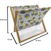 Ambesonne Rose Magazine and Book Holder, Shades of Pink Gentle Seasonal Flora Romance Love Theme Valentine’s Day Inspired Design, Floor Rack Decor for Interior of Home & Office, 22″ x 19″, Pink(Yellow Black White)