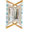 Ambesonne Rose Magazine and Book Holder, Shades of Pink Gentle Seasonal Flora Romance Love Theme Valentine’s Day Inspired Design, Floor Rack Decor for Interior of Home & Office, 22″ x 19″, Pink(Aqua White)