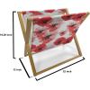 Ambesonne Rose Magazine and Book Holder, Shades of Pink Gentle Seasonal Flora Romance Love Theme Valentine’s Day Inspired Design, Floor Rack Decor for Interior of Home & Office, 22″ x 19″, Pink(Vermilion Black White)