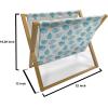 Ambesonne Rose Magazine and Book Holder, Shades of Pink Gentle Seasonal Flora Romance Love Theme Valentine’s Day Inspired Design, Floor Rack Decor for Interior of Home & Office, 22″ x 19″, Pink(Aqua White)