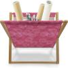 Ambesonne Rose Magazine and Book Holder, Shades of Pink Gentle Seasonal Flora Romance Love Theme Valentine’s Day Inspired Design, Floor Rack Decor for Interior of Home & Office, 22″ x 19″, Pink(Pink)