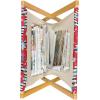 Ambesonne Roses Magazine and Book Holder, Romantic Valentine’s Day Pattern in Pastel Tones, Floor Rack Decor for Interior of Home & Office, 22″ x 19″, Rose Mauve(Dark Pink Sky Blue)