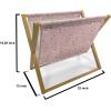 Ambesonne Roses Magazine and Book Holder, Romantic Valentine’s Day Pattern in Pastel Tones, Floor Rack Decor for Interior of Home & Office, 22″ x 19″, Rose Mauve(Rose Ruby)