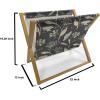 Ambesonne Roses Magazine and Book Holder, Romantic Valentine’s Day Pattern in Pastel Tones, Floor Rack Decor for Interior of Home & Office, 22″ x 19″, Rose Mauve(Dark Grey Champagne)