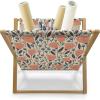 Ambesonne Roses Magazine and Book Holder, Romantic Valentine’s Day Pattern in Pastel Tones, Floor Rack Decor for Interior of Home & Office, 22″ x 19″, Rose Mauve(Salmon Teal)