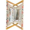 Ambesonne Roses Magazine and Book Holder, Romantic Valentine’s Day Pattern in Pastel Tones, Floor Rack Decor for Interior of Home & Office, 22″ x 19″, Rose Mauve(Salmon Teal)