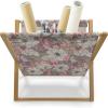 Ambesonne Roses Magazine and Book Holder, Romantic Valentine’s Day Pattern in Pastel Tones, Floor Rack Decor for Interior of Home & Office, 22″ x 19″, Rose Mauve(Pastel Pink Grey Yellow)