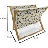 Ambesonne Roses Magazine and Book Holder, Romantic Valentine’s Day Pattern in Pastel Tones, Floor Rack Decor for Interior of Home & Office, 22″ x 19″, Rose Mauve(Mustard White)
