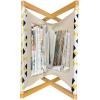 Ambesonne Roses Magazine and Book Holder, Romantic Valentine’s Day Pattern in Pastel Tones, Floor Rack Decor for Interior of Home & Office, 22″ x 19″, Rose Mauve(Mustard White)