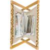 Ambesonne Roses Magazine and Book Holder, Romantic Valentine’s Day Pattern in Pastel Tones, Floor Rack Decor for Interior of Home & Office, 22″ x 19″, Rose Mauve(Pale Orange Champagne)