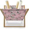 Ambesonne Spring Magazine and Book Holder, Blossoms Forms Heart Shapes Valentine’s Day Orderly Repeated Illustration, Floor Rack Decor for Interior of Home & Office, 22″ x 19″, White Pale Fuchsia(Pale Pink Peacock Green)