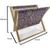 Ambesonne Spring Magazine and Book Holder, Blossoms Forms Heart Shapes Valentine’s Day Orderly Repeated Illustration, Floor Rack Decor for Interior of Home & Office, 22″ x 19″, White Pale Fuchsia(Purple Sand Brown and White)