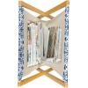 Ambesonne Spring Magazine and Book Holder, Blossoms Forms Heart Shapes Valentine’s Day Orderly Repeated Illustration, Floor Rack Decor for Interior of Home & Office, 22″ x 19″, White Pale Fuchsia(Petrol Blue Turquoise)