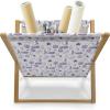 Ambesonne Spring Magazine and Book Holder, Blossoms Forms Heart Shapes Valentine’s Day Orderly Repeated Illustration, Floor Rack Decor for Interior of Home & Office, 22″ x 19″, White Pale Fuchsia(Purple)
