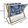 Ambesonne Spring Magazine and Book Holder, Blossoms Forms Heart Shapes Valentine’s Day Orderly Repeated Illustration, Floor Rack Decor for Interior of Home & Office, 22″ x 19″, White Pale Fuchsia(Pale Blue Navy Blue)