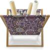 Ambesonne Spring Magazine and Book Holder, Blossoms Forms Heart Shapes Valentine’s Day Orderly Repeated Illustration, Floor Rack Decor for Interior of Home & Office, 22″ x 19″, White Pale Fuchsia(Sand Brown White Purple)