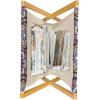 Ambesonne Spring Magazine and Book Holder, Blossoms Forms Heart Shapes Valentine’s Day Orderly Repeated Illustration, Floor Rack Decor for Interior of Home & Office, 22″ x 19″, White Pale Fuchsia(Sand Brown White Purple)