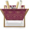Ambesonne Spring Magazine and Book Holder, Blossoms Forms Heart Shapes Valentine’s Day Orderly Repeated Illustration, Floor Rack Decor for Interior of Home & Office, 22″ x 19″, White Pale Fuchsia(Raspberry and Pale Coffee)