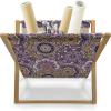 Ambesonne Spring Magazine and Book Holder, Blossoms Forms Heart Shapes Valentine’s Day Orderly Repeated Illustration, Floor Rack Decor for Interior of Home & Office, 22″ x 19″, White Pale Fuchsia(Dark Purple Indigo and Black)