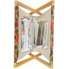 Ambesonne Spring Magazine and Book Holder, Blossoms Forms Heart Shapes Valentine’s Day Orderly Repeated Illustration, Floor Rack Decor for Interior of Home & Office, 22″ x 19″, White Pale Fuchsia(Khaki Fawn and Vermilion)