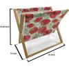 Ambesonne Spring Magazine and Book Holder, Blossoms Forms Heart Shapes Valentine’s Day Orderly Repeated Illustration, Floor Rack Decor for Interior of Home & Office, 22″ x 19″, White Pale Fuchsia(White Dark Coral and Green)