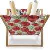 Ambesonne Spring Magazine and Book Holder, Blossoms Forms Heart Shapes Valentine’s Day Orderly Repeated Illustration, Floor Rack Decor for Interior of Home & Office, 22″ x 19″, White Pale Fuchsia(White Dark Coral and Green)