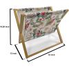 Ambesonne Spring Magazine and Book Holder, Blossoms Forms Heart Shapes Valentine’s Day Orderly Repeated Illustration, Floor Rack Decor for Interior of Home & Office, 22″ x 19″, White Pale Fuchsia(White Green and Vermilion)