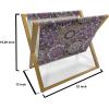 Ambesonne Spring Magazine and Book Holder, Blossoms Forms Heart Shapes Valentine’s Day Orderly Repeated Illustration, Floor Rack Decor for Interior of Home & Office, 22″ x 19″, White Pale Fuchsia(Purple Quartz and Sand Brown)