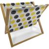 Ambesonne Folk Magazine and Book Holder, Valentine’s Day Pattern with Colorful Hearts, Floor Rack Decor for Interior of Home & Office, 22″ x 19″, Dark Lavender Multicolor(Yellow Charcoal Grey)
