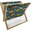 Ambesonne Folk Magazine and Book Holder, Valentine’s Day Pattern with Colorful Hearts, Floor Rack Decor for Interior of Home & Office, 22″ x 19″, Dark Lavender Multicolor(Hunter Green Multicolor)