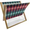 Ambesonne Folk Magazine and Book Holder, Valentine’s Day Pattern with Colorful Hearts, Floor Rack Decor for Interior of Home & Office, 22″ x 19″, Dark Lavender Multicolor(Indigo Multicolor)
