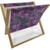 Ambesonne Folk Magazine and Book Holder, Valentine’s Day Pattern with Colorful Hearts, Floor Rack Decor for Interior of Home & Office, 22″ x 19″, Dark Lavender Multicolor(Purple Multicolor)