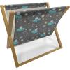 Ambesonne Folk Magazine and Book Holder, Valentine’s Day Pattern with Colorful Hearts, Floor Rack Decor for Interior of Home & Office, 22″ x 19″, Dark Lavender Multicolor(Grey and Multicolor)