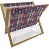 Ambesonne Folk Magazine and Book Holder, Valentine’s Day Pattern with Colorful Hearts, Floor Rack Decor for Interior of Home & Office, 22″ x 19″, Dark Lavender Multicolor(Dark Lavender Multicolor)