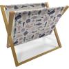 Ambesonne Folk Magazine and Book Holder, Valentine’s Day Pattern with Colorful Hearts, Floor Rack Decor for Interior of Home & Office, 22″ x 19″, Dark Lavender Multicolor(Champagne Multicolor)