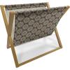 Ambesonne Heart Magazine and Book Holder, Repetitive Romantic Plaid Motif Hearts Valentines, Floor Rack Decor for Interior of Home & Office, 22″ x 19″, Champagne Multicolor(Tan and Dark Sepia)