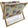 Ambesonne Heart Magazine and Book Holder, Repetitive Romantic Plaid Motif Hearts Valentines, Floor Rack Decor for Interior of Home & Office, 22″ x 19″, Champagne Multicolor(Pastel Green Multicolor)
