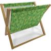 Ambesonne Heart Magazine and Book Holder, Repetitive Romantic Plaid Motif Hearts Valentines, Floor Rack Decor for Interior of Home & Office, 22″ x 19″, Champagne Multicolor(Fern Green Lime Green)