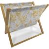 Ambesonne Love Magazine and Book Holder, Pattern Valentine’s Day with Flowers and Butterfly Holiday Love Antiquity Vintage, Floor Rack Decor for Interior of Home & Office, 22″ x 19″, Beige Brown Red(Pale Coffee Pale Grey)