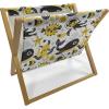 Ambesonne Love Magazine and Book Holder, Pattern Valentine’s Day with Flowers and Butterfly Holiday Love Antiquity Vintage, Floor Rack Decor for Interior of Home & Office, 22″ x 19″, Beige Brown Red(Earth Yellow Black and White)