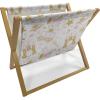 Ambesonne Love Magazine and Book Holder, Pattern Valentine’s Day with Flowers and Butterfly Holiday Love Antiquity Vintage, Floor Rack Decor for Interior of Home & Office, 22″ x 19″, Beige Brown Red(Pale Coffee Rose White)